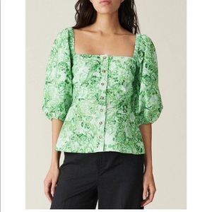 Green Ganni top
